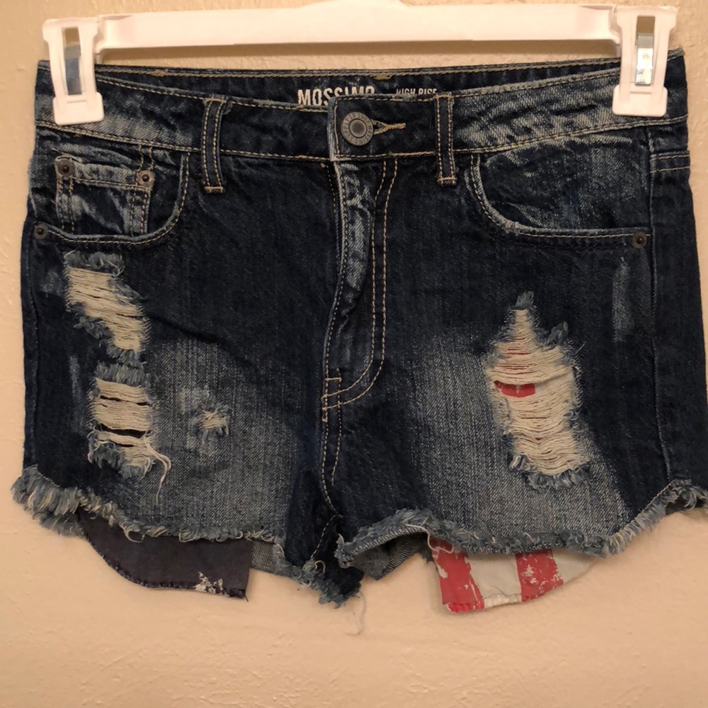 High Rise Ripped Shorts